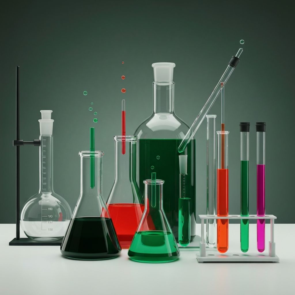 Scientific laboratory apparatus representing biochemical processes